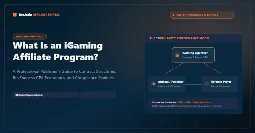iGaming Affiliate Program Three-Party Performance Marketing Triad Architecture