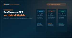 Commission Model Comparison: Recurring RevShare Lifetime Value, Upfront CPA Liquidity, and Balanced Hybrid Deals